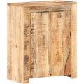 Console en manguier naturel 59 x 33 x 75 cm avec rangement ferme pour cuisine salle a manger ou couloir
