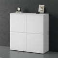 Meuble buffet bas 100 cm avec quatre portes, solution de rangement fonctionnelle pour entree salon ou salle a manger